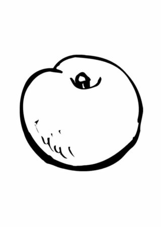 Персик трафарет