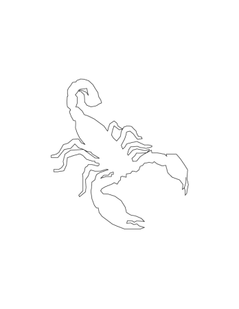 Раскраски тату Скорпион