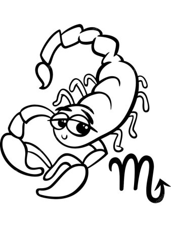 Раскраски тату Скорпион