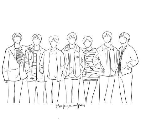 БТС line Art