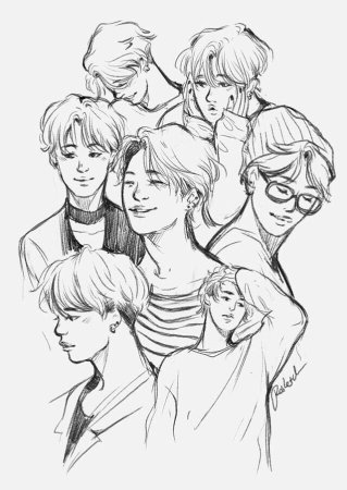 BTS Lineart Jin