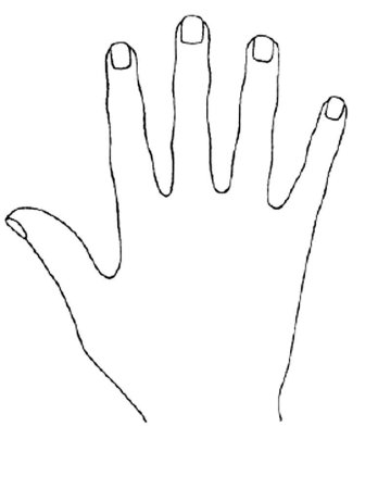 Рука раскраска