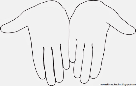 Трафарет ладони