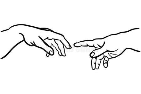 Руки силуэт контур