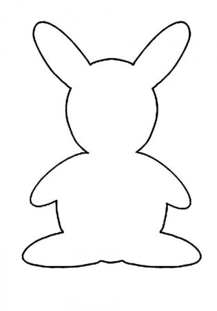 Трафарет зайчика для вырезания