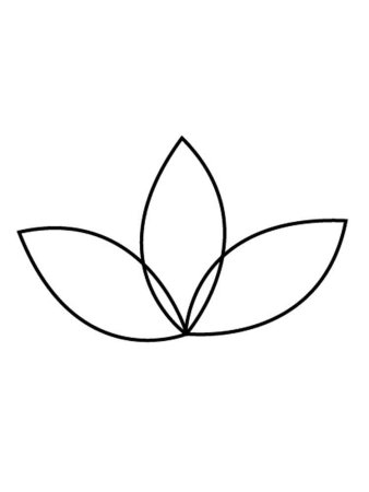 Цветок с лепестками для раскрашивания