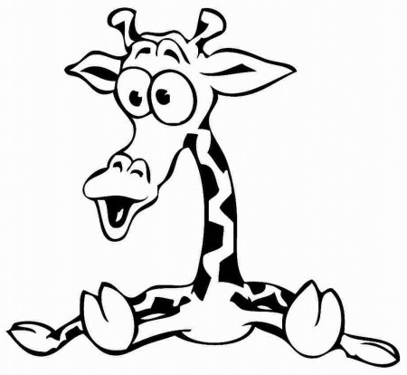 Веселый Жираф раскраска