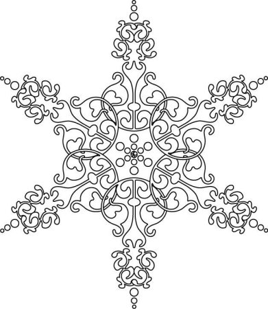 Снежинка раскраска