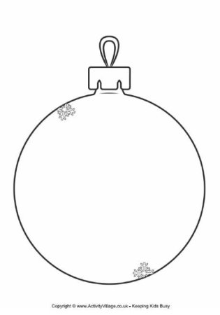 Новогодний шар шаблон