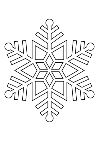 Снежинка раскраска