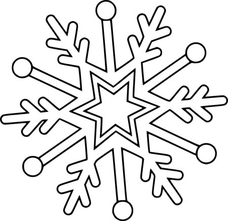 Снежинка тонкая