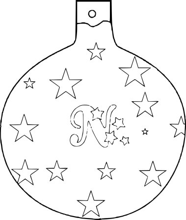 Новогодний шар раскраска