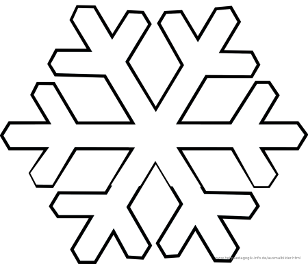 Снежинка раскраска для детей