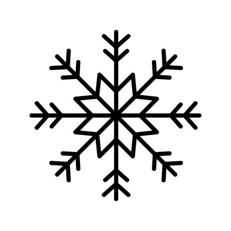 Контур снежинки для рисования
