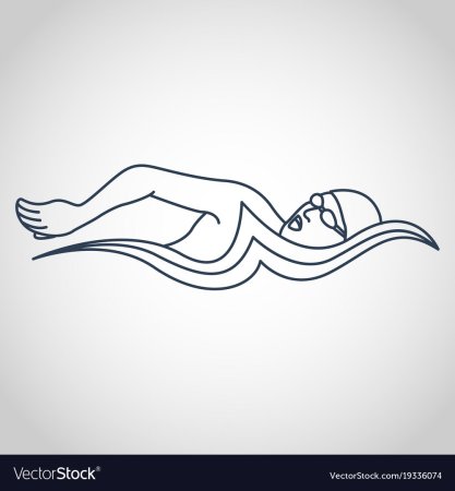 Пловец набросок