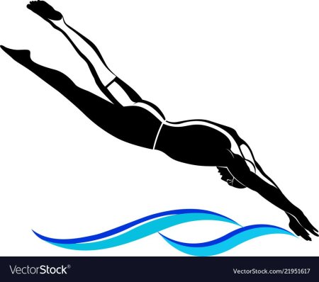 Пловец силуэт