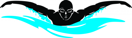 Пловец Баттерфляй силуэт вектор