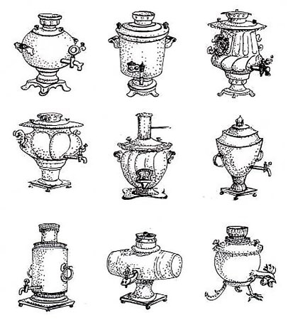 Самовар раскраска для детей