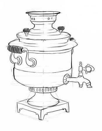 Графическое изображение самовара