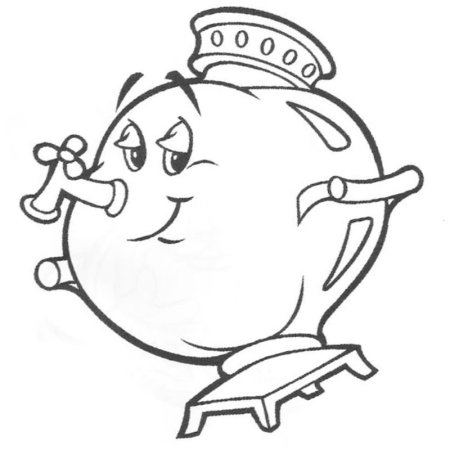 Самовар контур сбоку