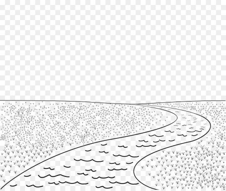 Пейзаж река контур