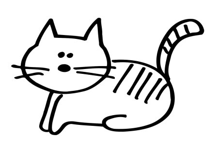 Котик раскраска для детей