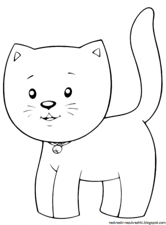 Котики. Раскраска для малышей