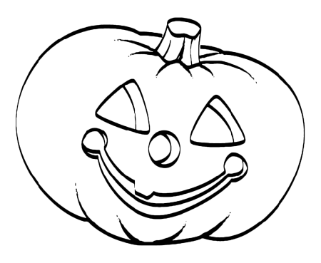 Контур тыквы на Хэллоуин