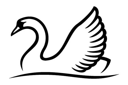 Лебедь раскраска
