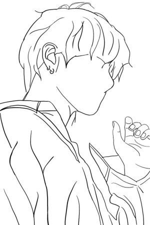 Силуэт Тэхена из БТС