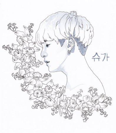 БТС танцуют рисунок