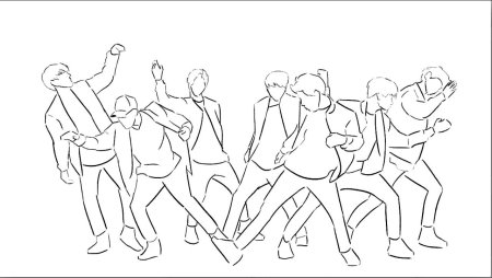 Раскраска группа БТС