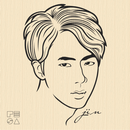 Линейные рисунки БТС