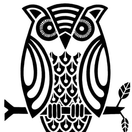 Сова трафарет