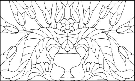 Трафареты для витражной росписи по стеклу