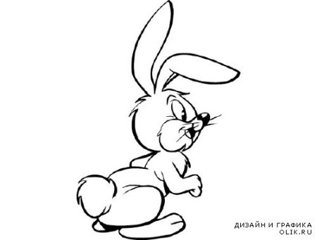Веселый заяц черно белый