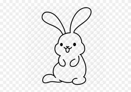 Зайчик для срисовки детям