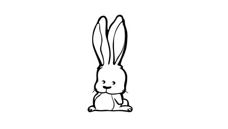 Заяц черно белый