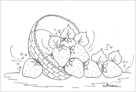 Корзина с ягодами раскраска