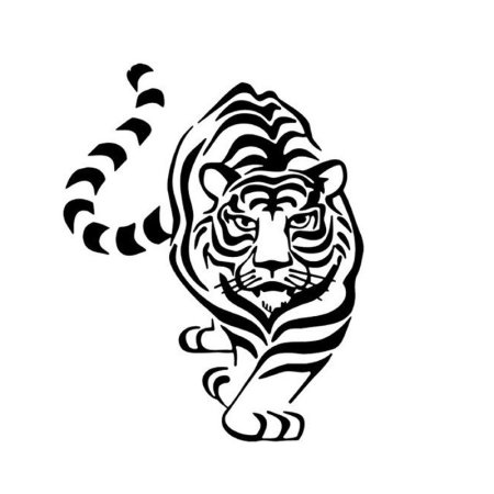 Трафарет тигра