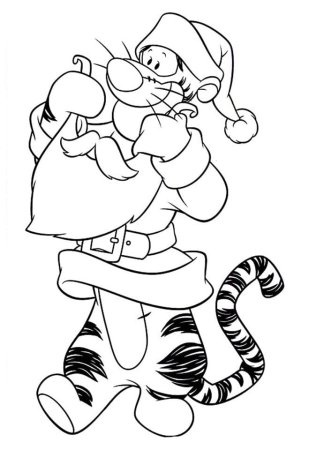 Винни пух новый год раскраска