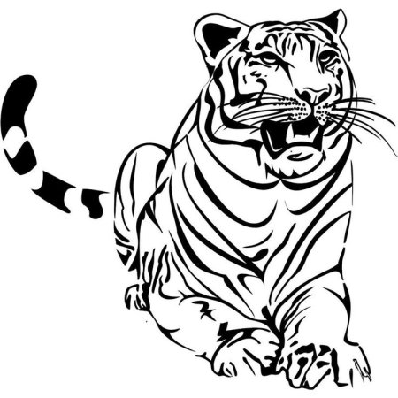 Стилизованное изображение тигра