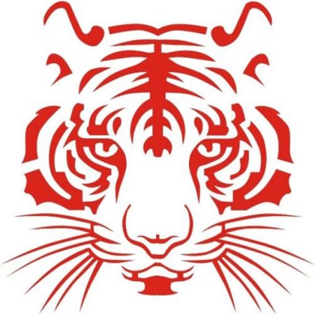 Трафарет тигра на стену