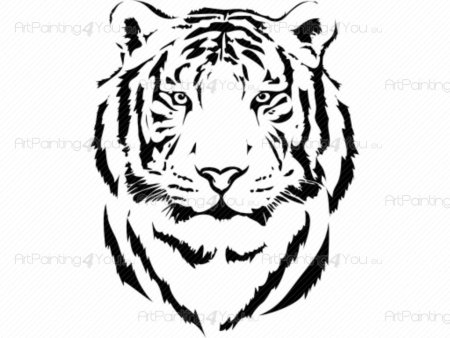 Тигр гравировка