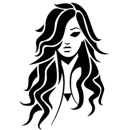 Девочка контурный рисунок