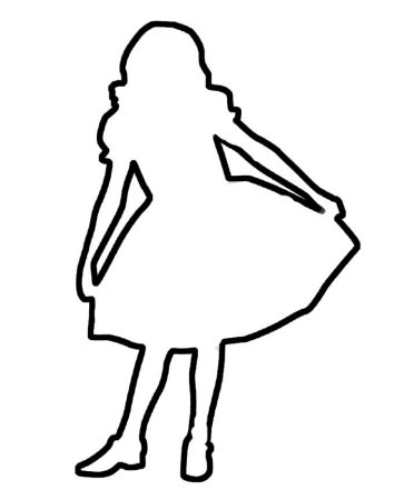 Силуэт лица девушки