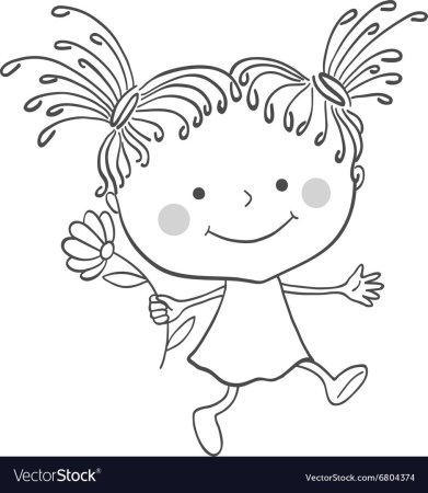 Кукла в платье раскраска для малышей