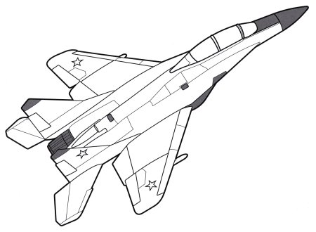 Раскраска самолет истребитель Су-24