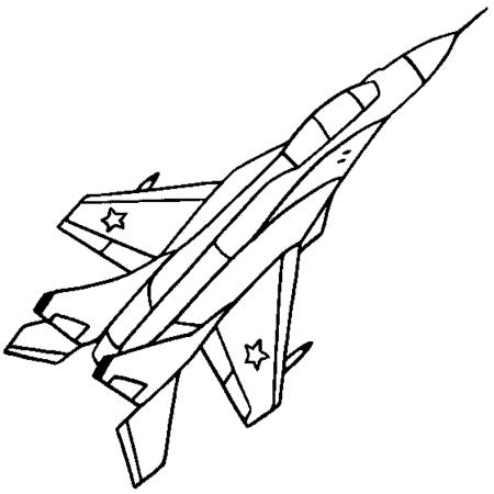 Раскраска истребитель