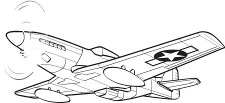 P-51 Mustang раскраска